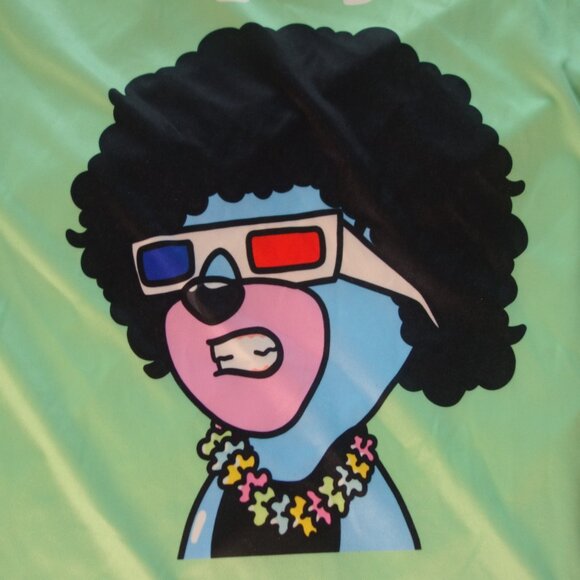 bigd0gg inBetweeners NFT #9202 Green 100% Polyester Size S T-Shirt - Picture 2 of 6